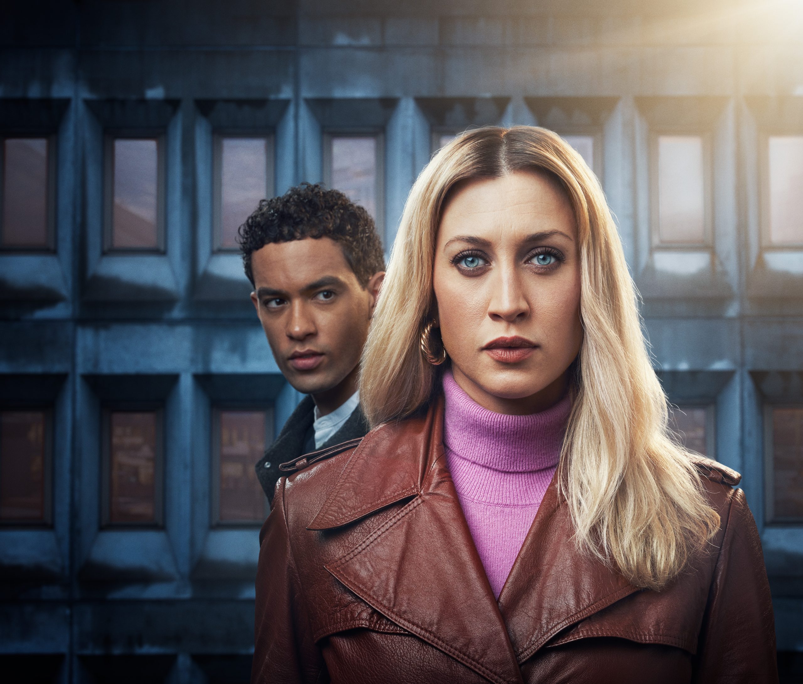 Julia Ragnarsson and Maxwell Cunningham in Blinded/Fartblinda. Photo: TV4/Magnus Ragnvid