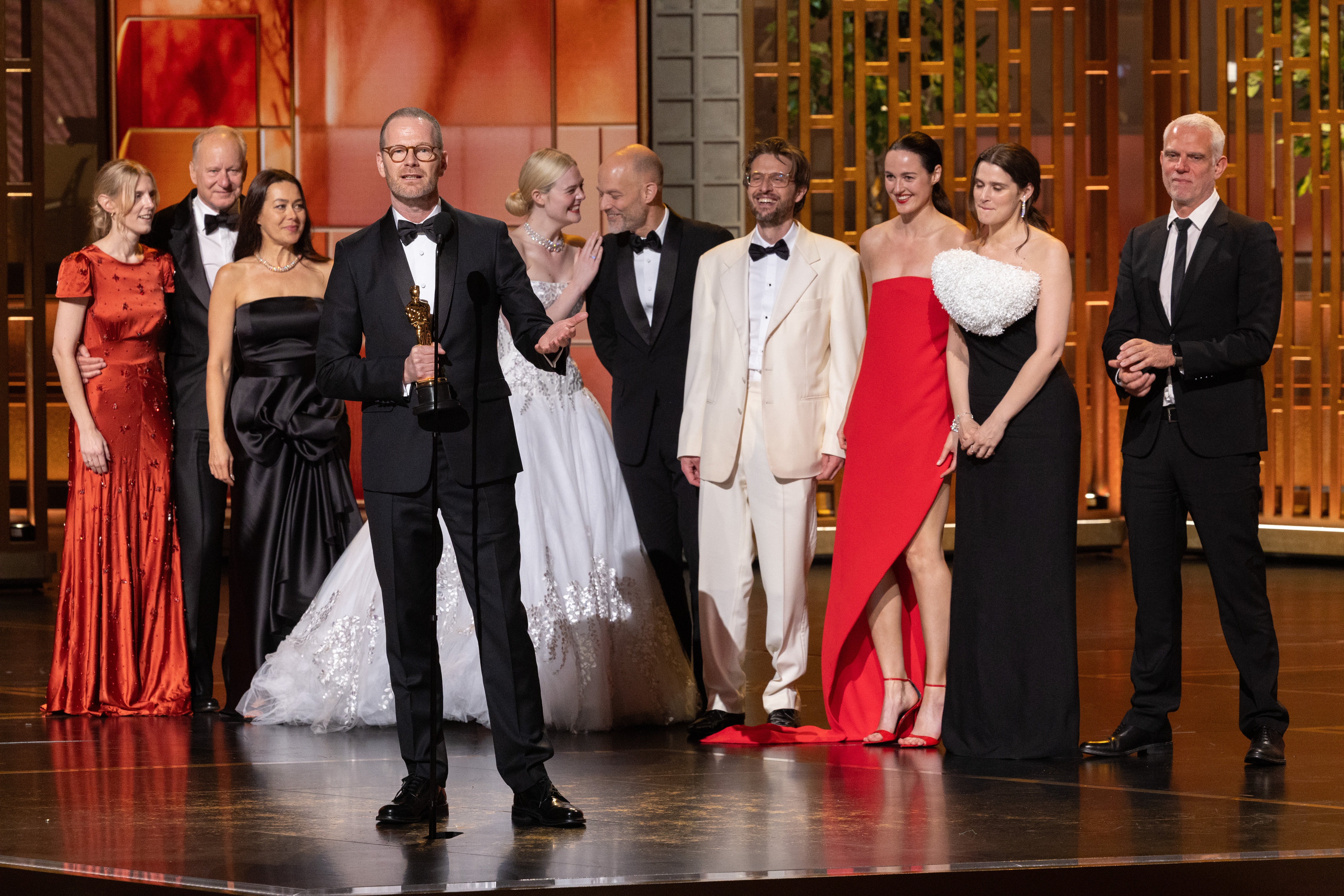 Joachim Trier accepts the Oscar® for International Feature Film during the 98th Oscars® at the Dolby® Theatre at Ovation Hollywood on Sunday, March 15, 2026.
